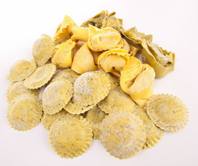 assortment of italian pasta