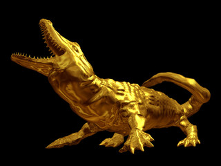 Alligator from gold