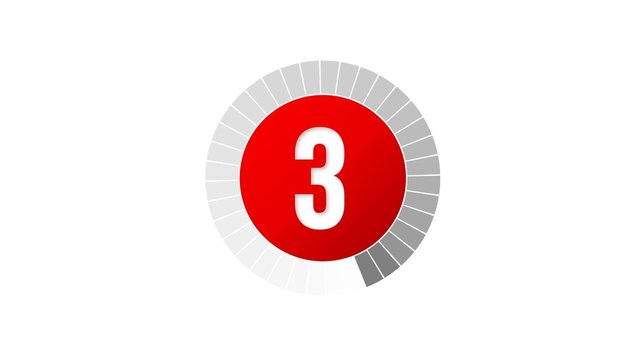 Compte &agrave; rebours 5-0 rouge