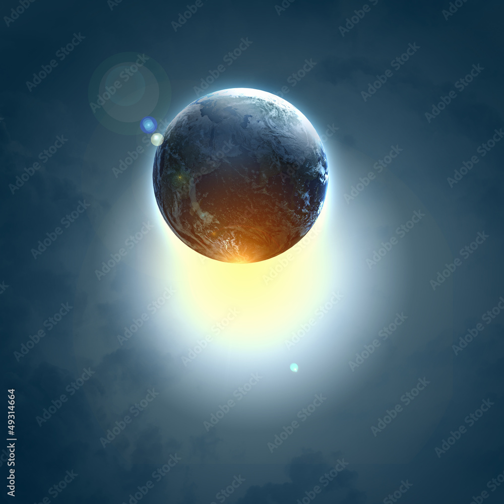 Canvas Prints image of earth planet in space