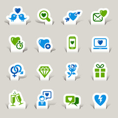 Paper Cut - Love and Dating icons