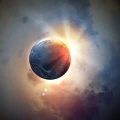 Image of earth planet in space