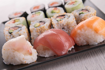 assortment of sushi