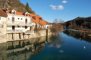 Fototapeta na wymiar Piękna stara wieś w Czarnogórze