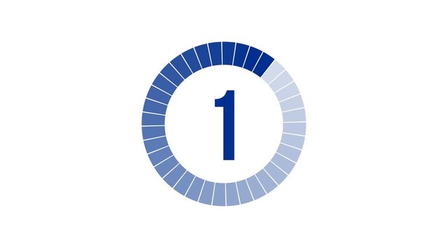 Compte &agrave; rebours 5-0 bleu