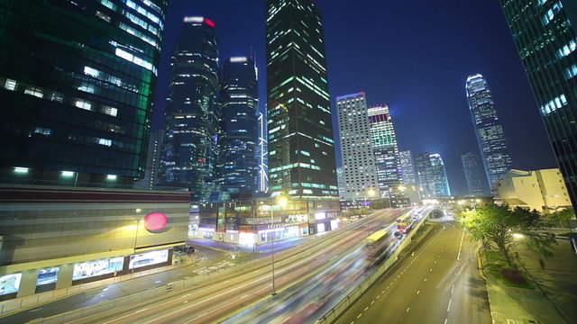 Hong Kong architecture. Timelapse