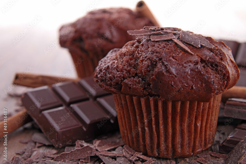 Sticker chocolate muffin