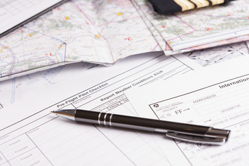 Airplane pilot equipment © Monika Wisniewska