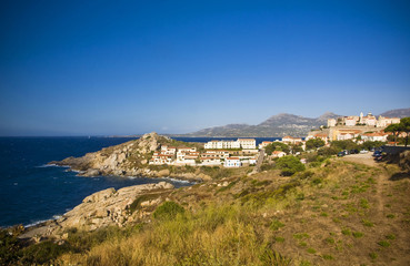 Fototapeta na wymiar Miasto Calvi na Korsyce wyspa Francji