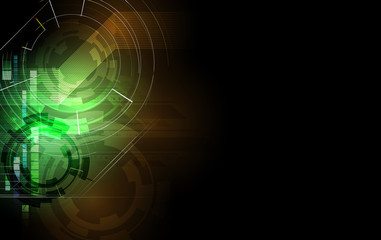 abstract deep dark futuristic computer technology business banne