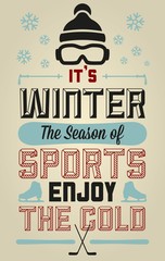 Winter Sports Fun and Entertainment Greeting Card