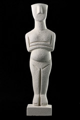 Cycladic figurine, sample of the Cycladic civilization in Greece - 49320239