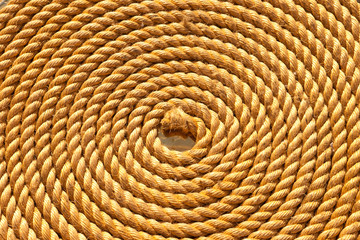 Rope folded helix close up