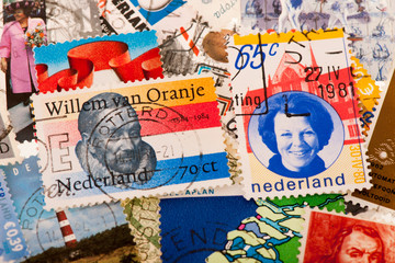 Dutch post stamps