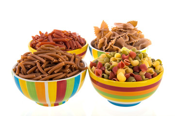 Wholemeal pasta assortment