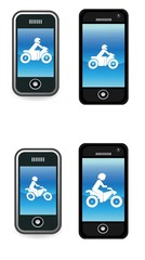 Moto-Cross dans un téléphone portable