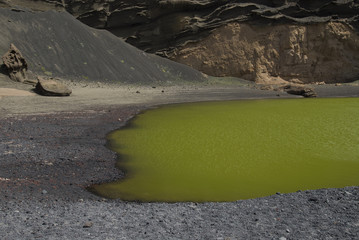 Grüne Lagune von El Golfo in Lanzarote
