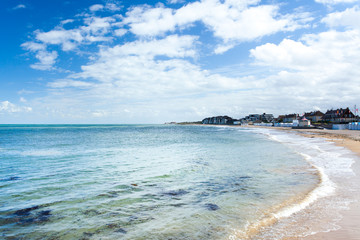 courseulles sur mer beach in summer