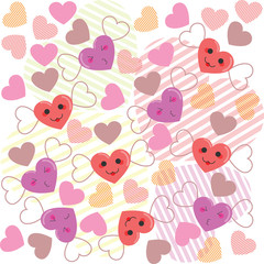 Cute hearts pattern