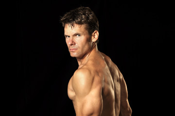 Muscular shirtless man