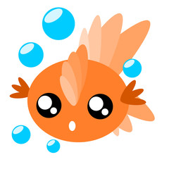 Cartoon goldfish illustration