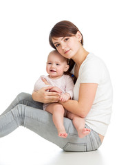 Loving mother with her baby