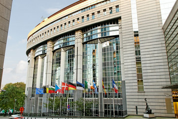 The EU Parliament. - obrazy, fototapety, plakaty
