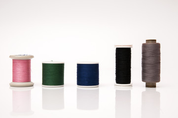 several hanks of yarns