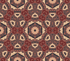 Seamless colorful retro pattern background