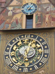 Fototapeta na wymiar Astrological Clock Town Hall, Ulm