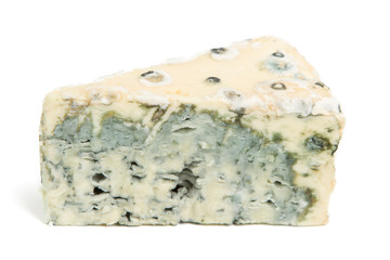 blue cheese isolated on white