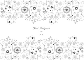 vector frame with floral motive