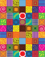 colorful vector patchwork background