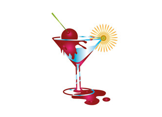 Cocktail mit Kirsche