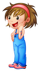 A girl with a headband