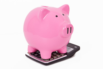 Piggy Bank on Calculator