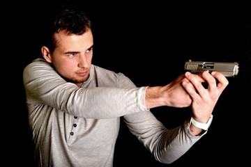 Man with gun