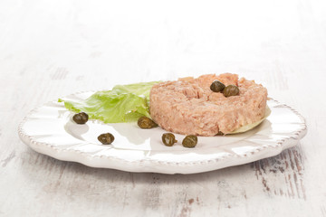 Luxurious tuna plate.