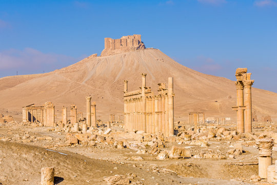 Ancient Roman time city in Palmyra, Syria.