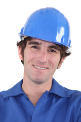 Architect wearing hard hat