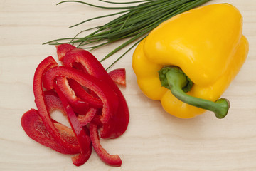 Rote und gelbe Paprika