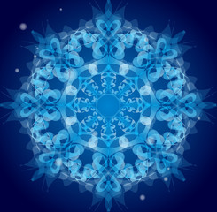 Blue vector ornament