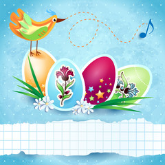 Easter background with banner