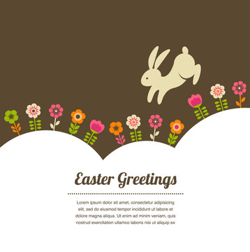 Easter vintage style greeting card