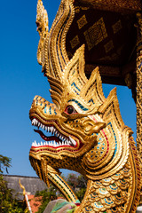 Fototapeta na wymiar Naga w Wat Phra Singh, Chiang Mai, Tajlandia