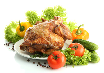 Tasty whole roasted chicken