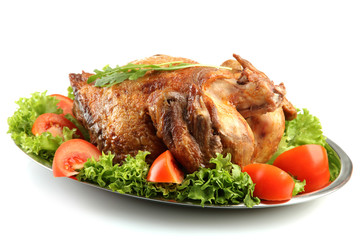 Tasty whole roasted chicken