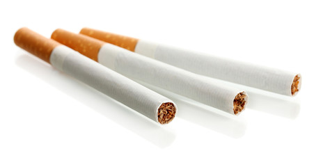Cigarettes, isolated on a white