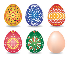 Set of Easter eggs