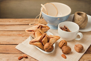 Hamantaschen cookies forJewish festival of Purim
